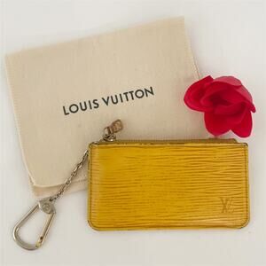 LOUIS VUITTON Vintage Epi Pochette Clés Key Pouch Fob